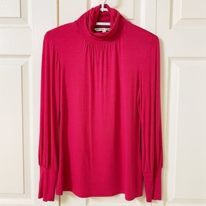 Trina Turk Size Sall Pink Turtleneck Blouse